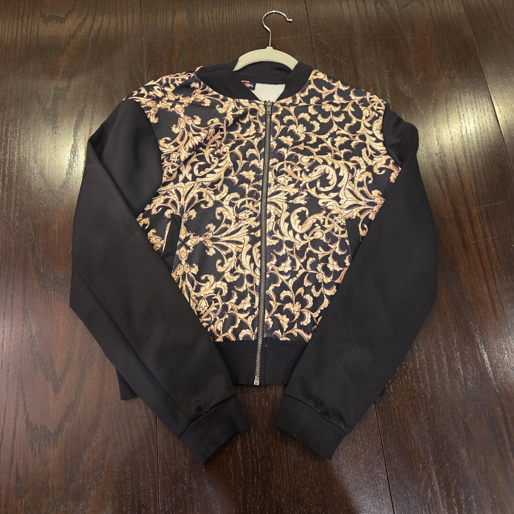 Body Central Black Jacket with Gold Accents
